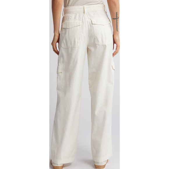 Madewell Griff Superwide Leg Cargo Utility Tie Detail Pants US Women's 23 New - Picture 2 of 8